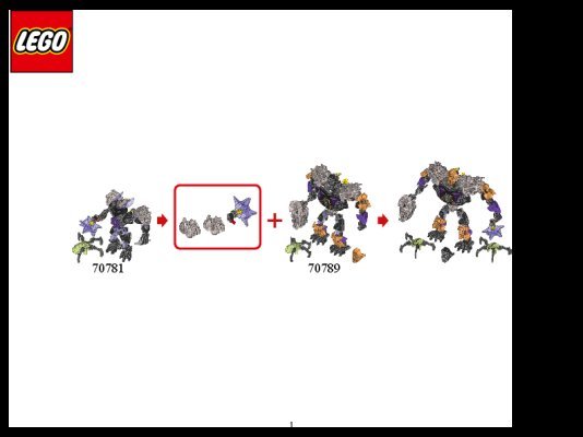 Building Instructions - LEGO - BIONICLE - 70789 - Onua – Master of Earth: Page 1