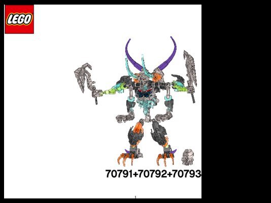 Building Instructions - LEGO - BIONICLE - 70793 - Skull Basher: Page 1