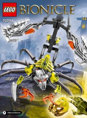 Building Instructions - LEGO - BIONICLE - 70794 - Skull Scorpio: Page 1