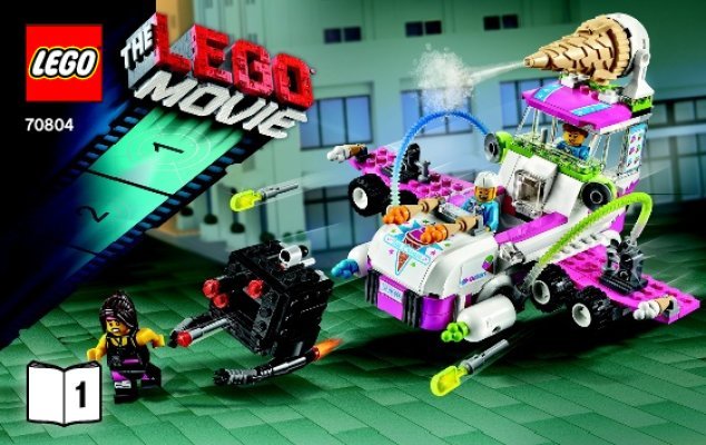 Building Instructions - LEGO - THE LEGO MOVIE - 70804 - Ice Cream Machine: Page 1