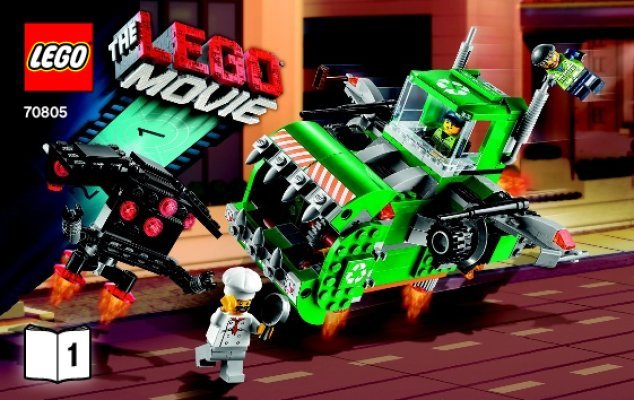 Building Instructions - LEGO - THE LEGO MOVIE - 70805 - Trash Chomper: Page 1