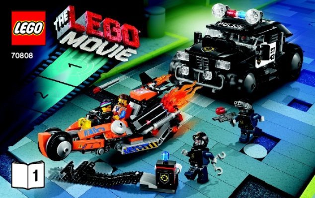 Building Instructions - LEGO - THE LEGO MOVIE - 70808 - Super Cycle Chase: Page 1