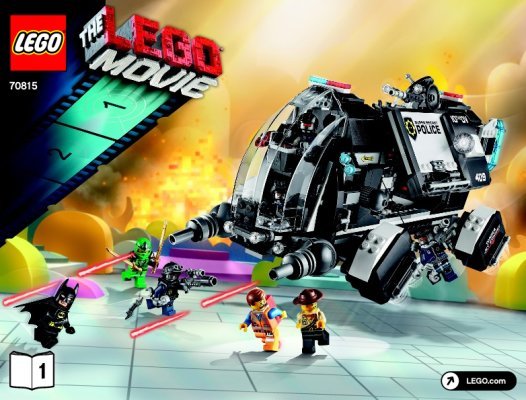 Building Instructions - LEGO - THE LEGO MOVIE - 70815 - Super Secret Police Dropship: Page 1