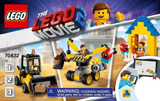 Building Instructions - LEGO - 70832 - Emmet's Builder Box!: Page 1