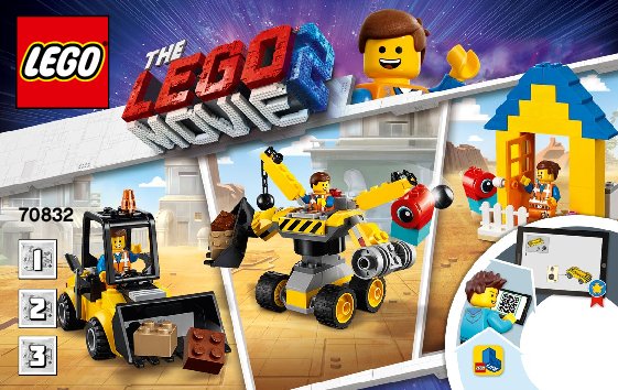 Building Instructions - LEGO - 70832 - Emmet's Builder Box!: Page 1