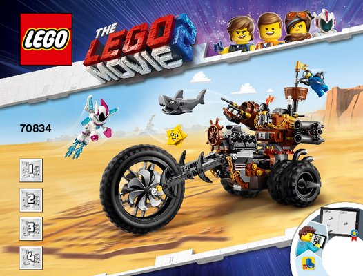 Building Instructions - LEGO - 70834 - MetalBeard's Heavy Metal Motor Trike!: Page 1