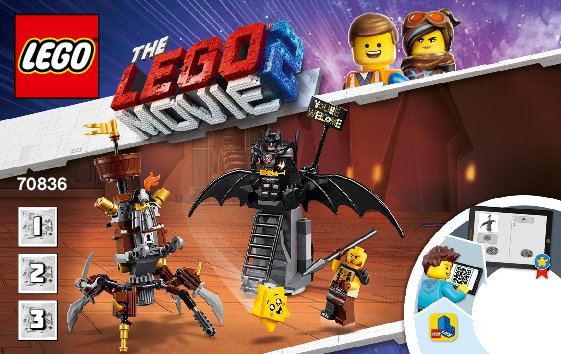 Building Instructions - LEGO - 70836 - Battle-Ready Batman™ and MetalBeard: Page 1