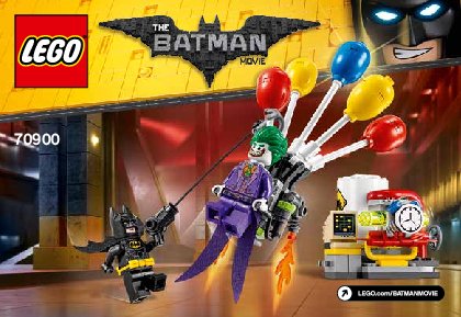 Building Instructions - LEGO - THE LEGO BATMAN MOVIE - 70900 - The Joker™ Balloon Escape: Page 1