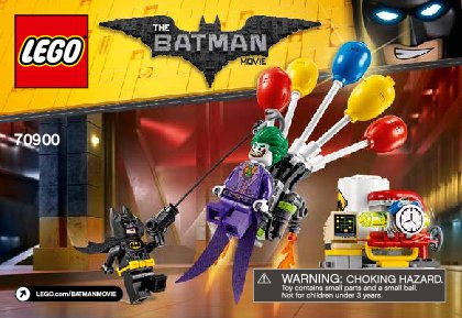 Building Instructions - LEGO - THE LEGO BATMAN MOVIE - 70900 - The Joker™ Balloon Escape: Page 1