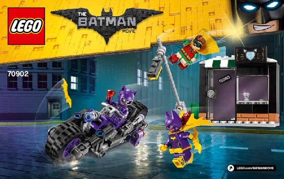 Building Instructions - LEGO - THE LEGO BATMAN MOVIE - 70902 - Catwoman™ Catcycle Chase: Page 1