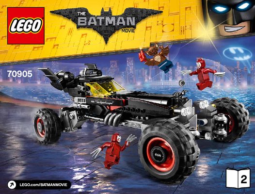 Building Instructions - LEGO - THE LEGO BATMAN MOVIE - 70905 - The Batmobile: Page 1