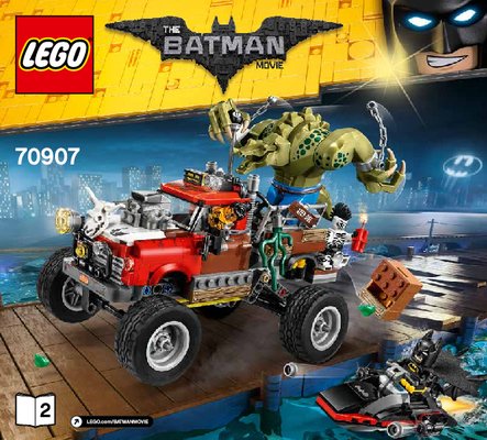 Building Instructions - LEGO - THE LEGO BATMAN MOVIE - 70907 - Killer Croc™ Tail-Gator: Page 1