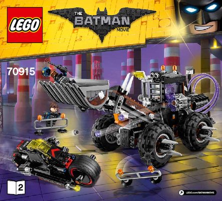 Building Instructions - LEGO - THE LEGO BATMAN MOVIE - 70915 - Two-Face™ Double Demolition: Page 1