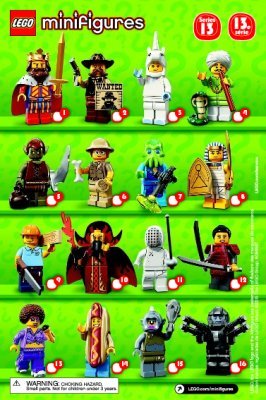 Building Instructions - LEGO - Minifigures - 71008 - LEGO® Minifigures, Series 13: Page 1