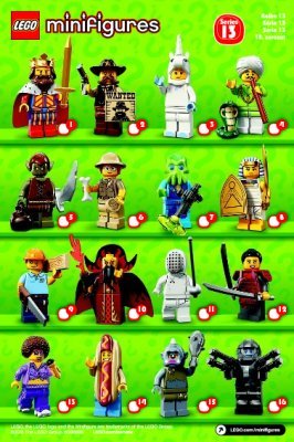 Building Instructions - LEGO - Minifigures - 71008 - LEGO® Minifigures, Series 13: Page 1