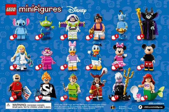 Building Instructions - LEGO - Minifigures - 71012 - The Disney Series: Page 1