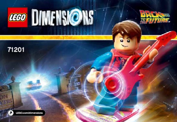 Building Instructions - LEGO - DIMENSIONS - 71201 - Back to the Future™ Level Pack: Page 1