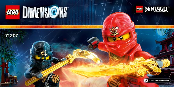 Building Instructions - LEGO - DIMENSIONS - 71207 - NINJAGO™ Team Pack: Page 1