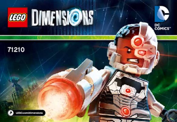 Building Instructions - LEGO - DIMENSIONS - 71210 - Cyborg™ Fun Pack: Page 1