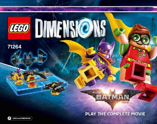 Building Instructions - LEGO - DIMENSIONS - 71264 - THE LEGO® BATMAN MOVIE Story Pack: Page 1