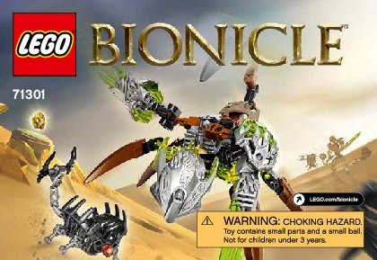 Building Instructions - LEGO - BIONICLE - 71301 - Ketar Creature of Stone: Page 1