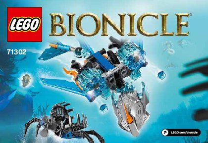 Building Instructions - LEGO - BIONICLE - 71302 - Akida Creature of Water: Page 1