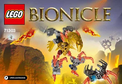 Building Instructions - LEGO - BIONICLE - 71303 - Ikir Creature of Fire: Page 1