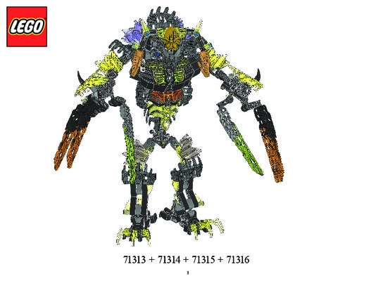 Building Instructions - LEGO - BIONICLE - 71315 - Quake Beast: Page 1