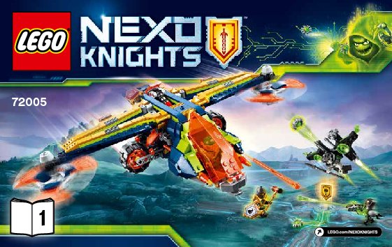 Building Instructions - LEGO - NEXO KNIGHTS - 72005 - Aaron's X-bow: Page 1