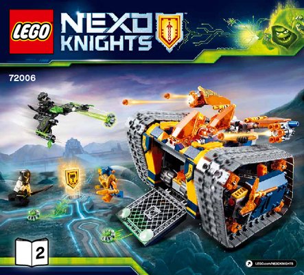 Building Instructions - LEGO - NEXO KNIGHTS - 72006 - Axl's Rolling Arsenal: Page 1