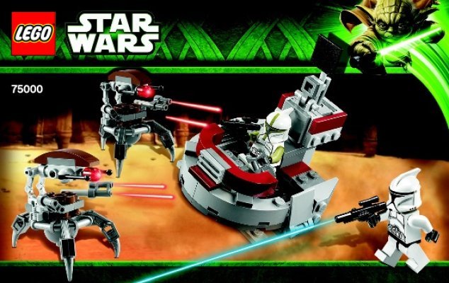 Building Instructions - LEGO - Star Wars - 75000 - Clone Troopers™ vs. Droidekas™: Page 1