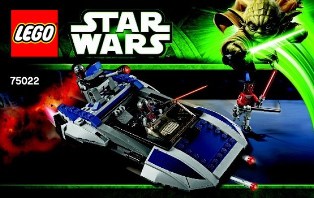 Building Instructions - LEGO - Star Wars - 75022 - Mandalorian Speeder™: Page 1