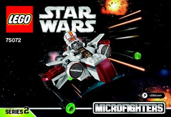 Building Instructions - LEGO - Star Wars - 75072 - ARC-170 Starfighter™: Page 1