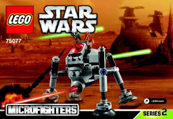 Building Instructions - LEGO - Star Wars - 75077 - Homing Spider Droid™: Page 1