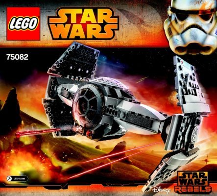 Building Instructions - LEGO - Star Wars - 75082 - TIE Advanced Prototype™: Page 1