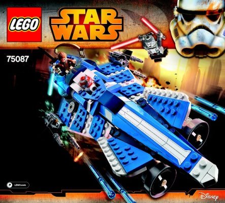 Building Instructions - LEGO - Star Wars - 75087 - Anakin’s Custom Jedi Starfighter™: Page 1