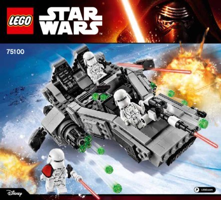 Building Instructions - LEGO - Star Wars - 75100 - First Order Snowspeeder™: Page 1