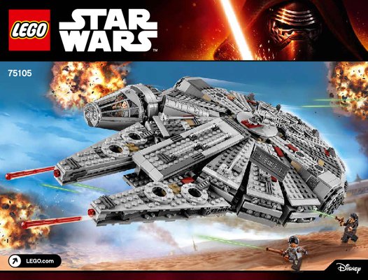 Building Instructions - LEGO - Star Wars - 75105 - Millennium Falcon™: Page 1