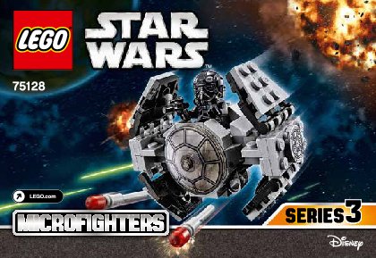 Building Instructions - LEGO - Star Wars - 75128 - TIE Advanced Prototype™: Page 1