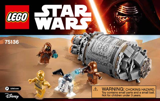 Building Instructions - LEGO - Star Wars - 75136 - Droid™ Escape Pod: Page 1