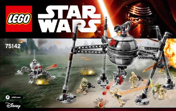 Building Instructions - LEGO - Star Wars - 75142 - Homing Spider Droid™: Page 1