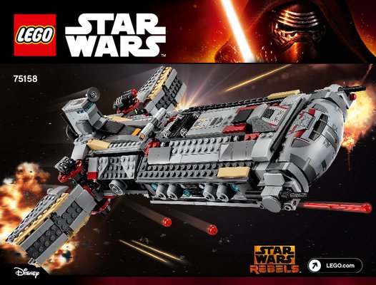 Building Instructions - LEGO - Star Wars - 75158 - Rebel Combat Frigate: Page 1