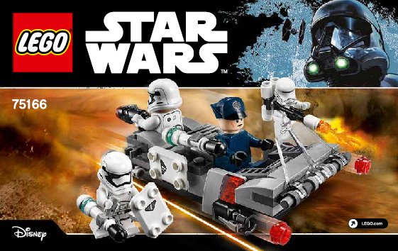 Building Instructions - LEGO - Star Wars - 75166 - First Order Transport Speeder Battle Pack: Page 1