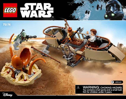 Building Instructions - LEGO - Star Wars - 75174 - Desert Skiff Escape: Page 1