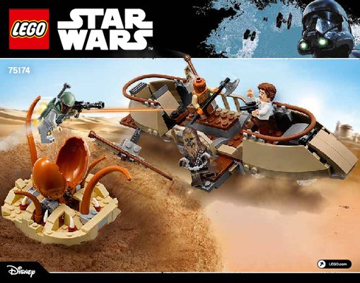 Building Instructions - LEGO - Star Wars - 75174 - Desert Skiff Escape: Page 1