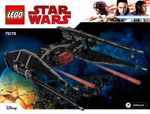 Building Instructions - LEGO - Star Wars - 75179 - Kylo Ren's TIE Fighter™: Page 1