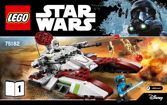 Building Instructions - LEGO - Star Wars - 75182 - Republic Fighter Tank™: Page 1