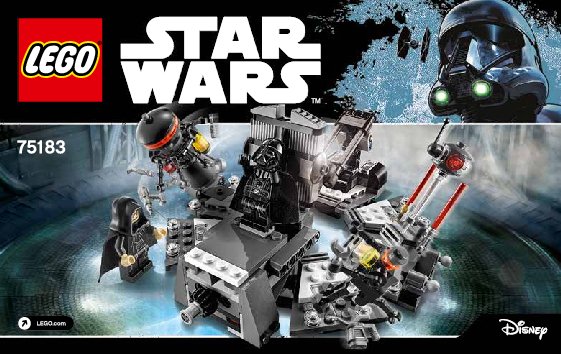 Building Instructions - LEGO - Star Wars - 75183 - Darth Vader™ Transformation: Page 1