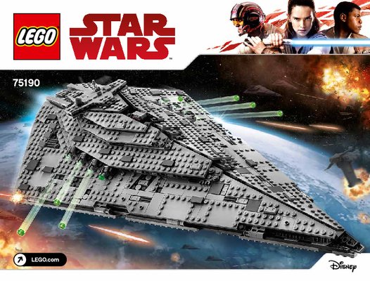 Building Instructions - LEGO - Star Wars - 75190 - First Order Star Destroyer™: Page 1