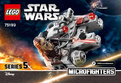 Building Instructions - LEGO - Star Wars - 75193 - Millennium Falcon™ Microfighter: Page 1